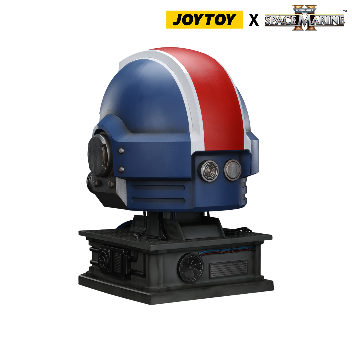 JoyToy Warhammer 40,000: Space Marine 2 Lieutenant Titus’ Mk X Helmet With Stand (1:1 Scale)