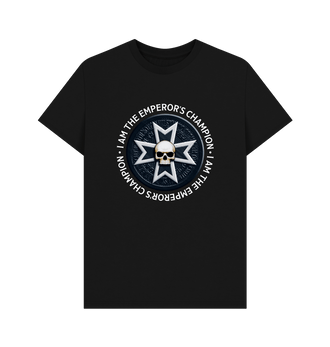 Black Black Templars - Emperor's Champion Logo T Shirt