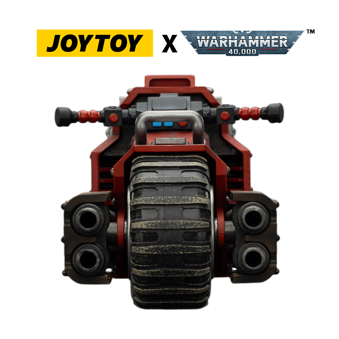 JOYTOY Warhammer 40,000 - Blood Angels, Raider-pattern Combat Bike with twin-linked bolt rifles (1/18 Scale) Preorder