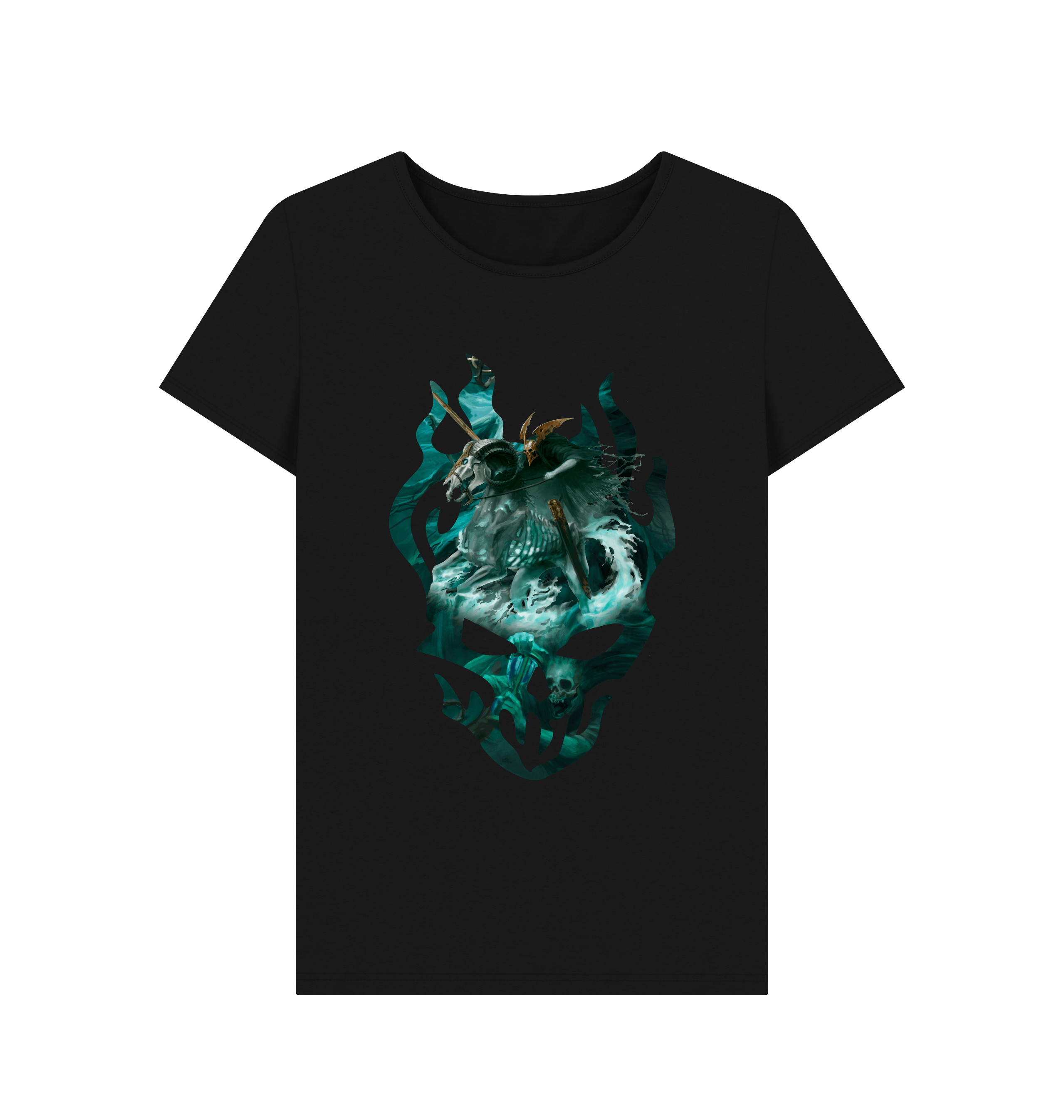 Black Nighthaunt Knight of Shrouds Fitted T Shirt