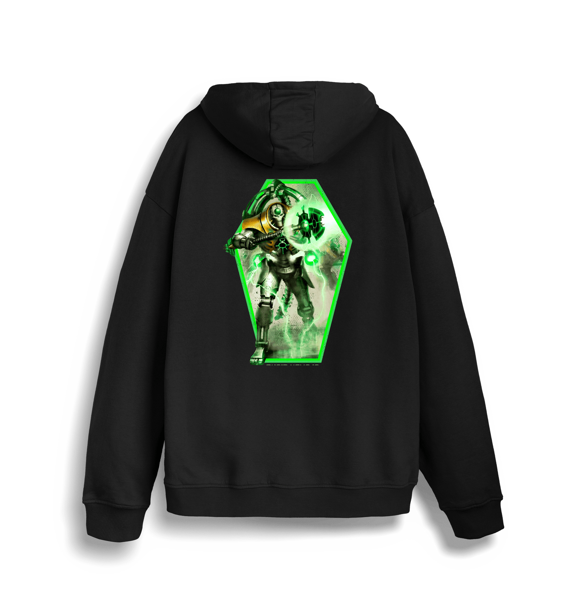 Black Printed Sweater Back