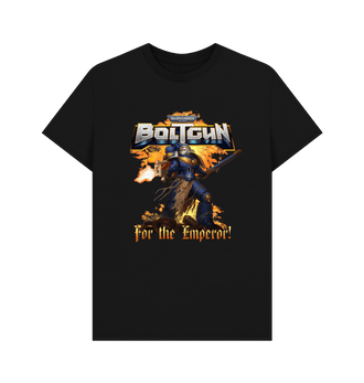 Black Warhammer 40,000: Boltgun Slogan T Shirt