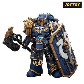 JoyToy Warhammer The Horus Heresy Action Figure - Ultramarines, Invictarus Suzerain #1 with Bolt Pistol, Legatine Axe and Argyrum Pattern Boarding Shield (1/18 Scale) Preorder