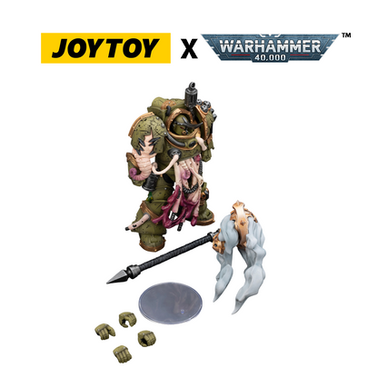 JoyToy Warhammer 40,000 Action Figure - Death Guard, Blightlord Terminator 2 with Flail of Corruption (1/18 Scale) Preorder
