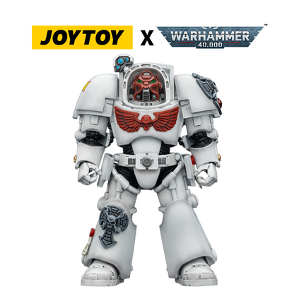 JoyToy Warhammer 40,000 Action Figure - White Scars, Terminator 1 with Power Sword and Storm Bolter (1/18 Scale) Preorder