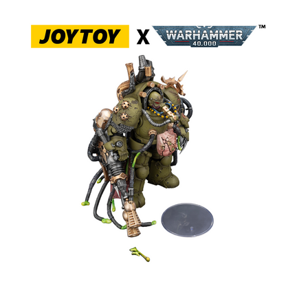 JoyToy Warhammer 40,000 Action Figure - Death Guard, Lord of Virulence with Power Fist and Twin Plague Spewer (1/18 Scale) Preorder