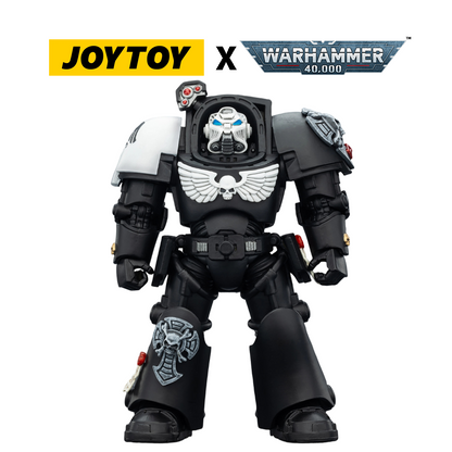 JoyToy Warhammer 40,000 Action Figure - Raven Guard, Terminator 1 with Power Sword and Storm Bolter (1/18 Scale) Preorder