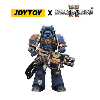 JoyToy Warhammer 40,000 Space Marine 2 Action Figure -  Ultramarines, Heavy Artificer Armour, with Relic Multi-Melta (1/18 Scale) Preorder