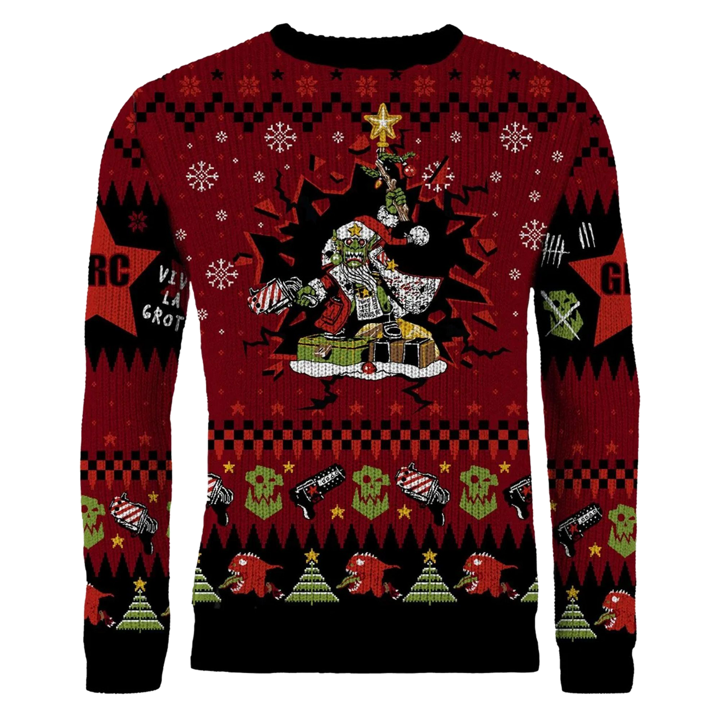As Shown Warhammer 40,000: Red Gobbo Xmas Jumper