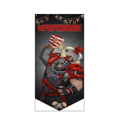 Black Stitching & Eye Lets Printed Banner Front