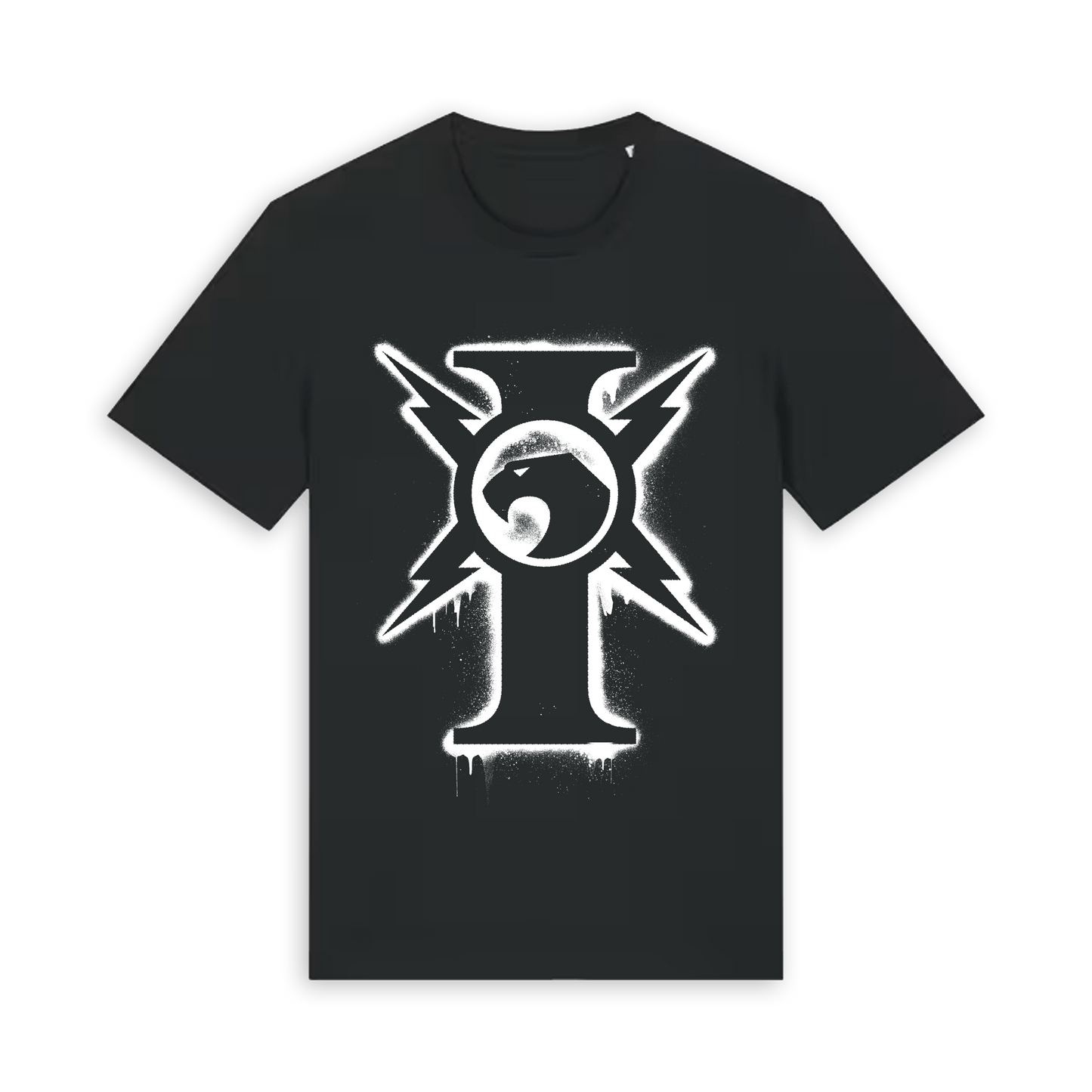 Black Printed T-shirt Front