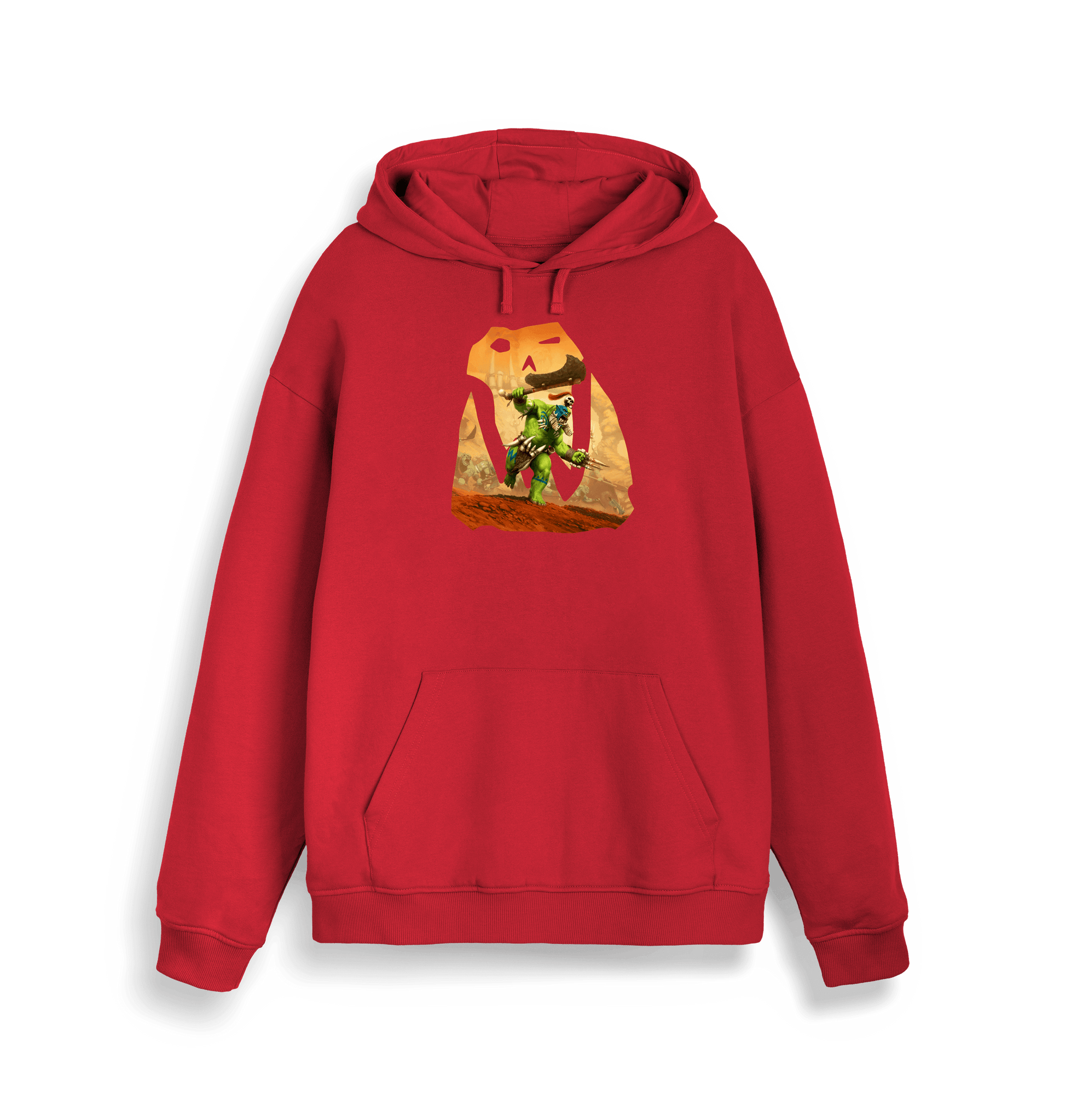 Red Printed Sweater Front