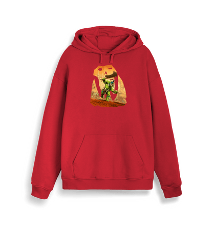 Red Printed Sweater Front