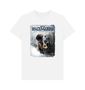 White Warhammer 40,000: Space Marine Anniversary Edition Cover Art T Shirt