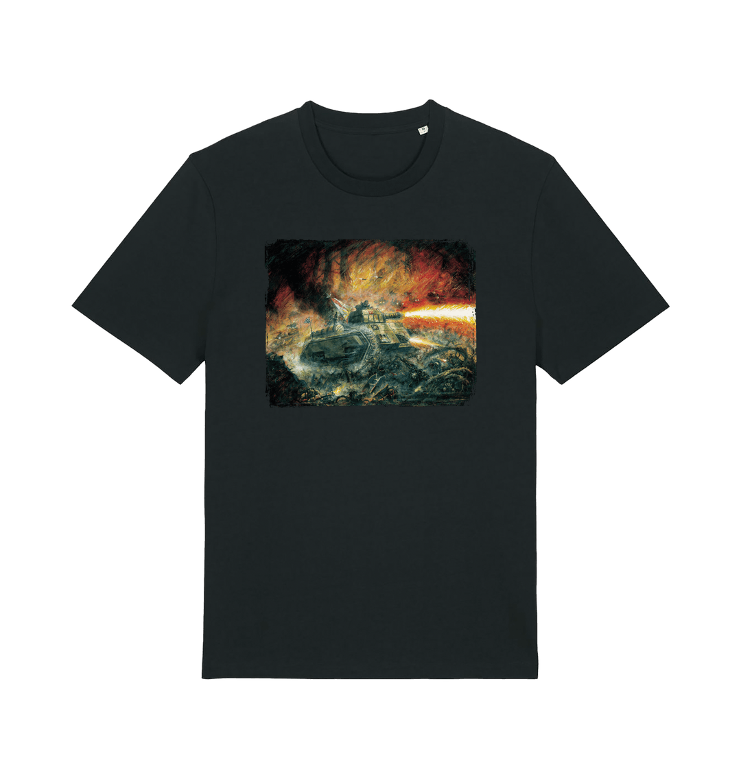 Black Printed T-shirt Front