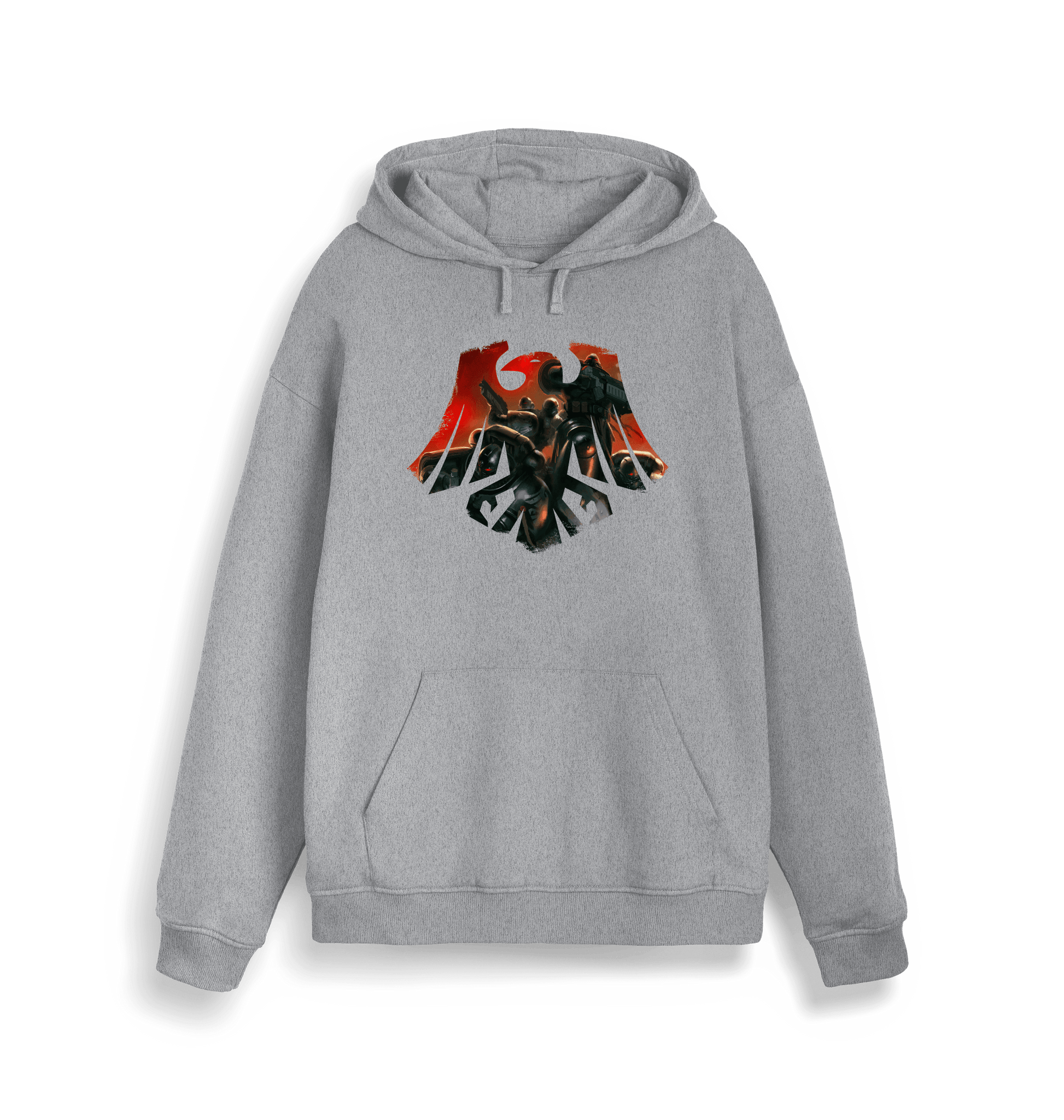 Heather Grey Printed Sweater Front