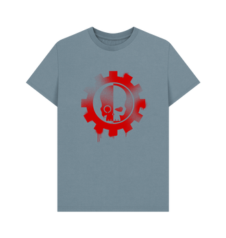 Stone Blue Adeptus Mechanicus Graffiti Insignia T Shirt