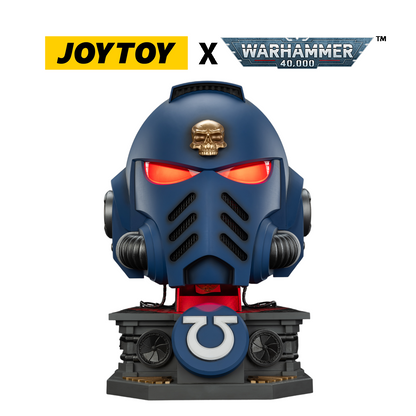 JoyToy Warhammer 40,000: Ultramarines Captain Mk X Helmet and Display Stand (1/1 Scale) Preorder