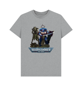 Athletic Grey Primaris Lieutenant vs Necron Warrior T Shirt