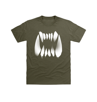 Military Green Destruction Graffiti Insignia T Shirt