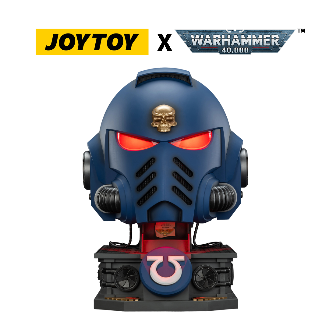 JoyToy Warhammer 40,000: Ultramarines Captain Mk X Helmet and Display Stand (1/1 Scale) Preorder