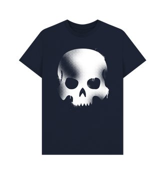 Navy Blue Death Graffiti Insignia T Shirt