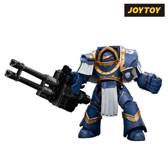 JoyToy Warhammer The Horus Heresy Action Figure - Ultramarines  Cataphractii Terminator Squad  Terminator with Reaper Autocannon (1/18 Scale)