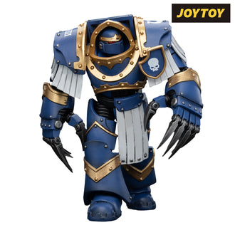 JoyToy Warhammer The Horus Heresy Action Figure - Ultramarines  Cataphractii Terminator Squad  Terminator with Lightning Claws (1/18 Scale)