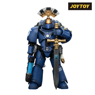 JoyToy Warhammer The Horus Heresy Action Figure - Ultramarines, Legion MkVI Tactical Squad, Sergeant with Plasma Pistol and Power Sword (1/18 Scale)