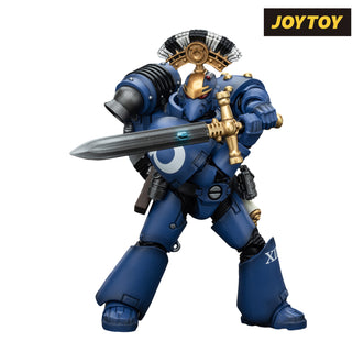 JoyToy Warhammer The Horus Heresy Action Figure - Ultramarines, Legion MkVI Tactical Squad, Sergeant with Plasma Pistol and Power Sword (1/18 Scale)