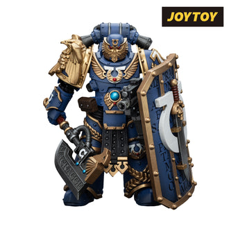 JoyToy Warhammer The Horus Heresy Action Figure - Ultramarines, Invictarus Suzerain #1 with Bolt Pistol, Legatine Axe and Argyrum Pattern Boarding Shield (1/18 Scale)