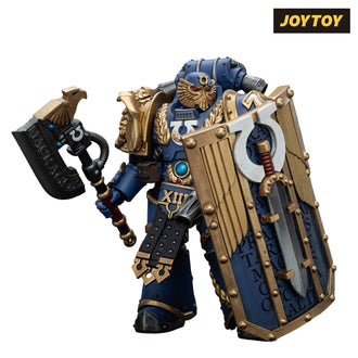 JoyToy Warhammer The Horus Heresy Action Figure - Ultramarines, Invictarus Suzerain #2 with Plasma Pistol, Legatine Axe and Argyrum Pattern Boarding Shield (1/18 Scale)