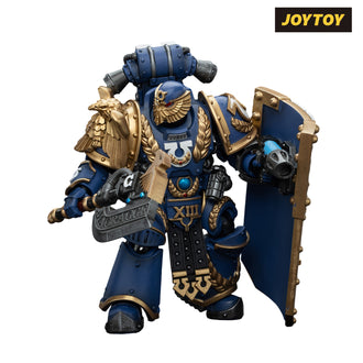 JoyToy Warhammer The Horus Heresy Action Figure - Ultramarines, Invictarus Suzerain #2 with Plasma Pistol, Legatine Axe and Argyrum Pattern Boarding Shield (1/18 Scale) Preorder