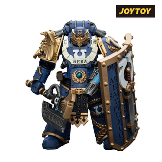 JoyToy Warhammer The Horus Heresy Action Figure - Ultramarines, Invictarus Suzerain #3 with Plasma Pistol, Legatine Axe and Argyrum Pattern Boarding Shield (1/18 Scale) Preorder