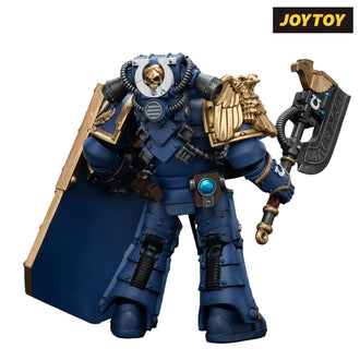 JoyToy Warhammer The Horus Heresy Action Figure - Ultramarines, Invictarus Suzerain #3 with Plasma Pistol, Legatine Axe and Argyrum Pattern Boarding Shield (1/18 Scale)