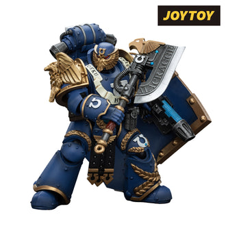 JoyToy Warhammer The Horus Heresy Action Figure - Ultramarines, Invictarus Suzerain #3 with Plasma Pistol, Legatine Axe and Argyrum Pattern Boarding Shield (1/18 Scale)