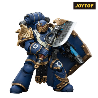 JoyToy Warhammer The Horus Heresy Action Figure - Ultramarines, Invictarus Suzerain #3 with Plasma Pistol, Legatine Axe and Argyrum Pattern Boarding Shield (1/18 Scale) Preorder