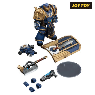 JoyToy Warhammer The Horus Heresy Action Figure - Ultramarines, Invictarus Suzerain #2 with Plasma Pistol, Legatine Axe and Argyrum Pattern Boarding Shield (1/18 Scale)