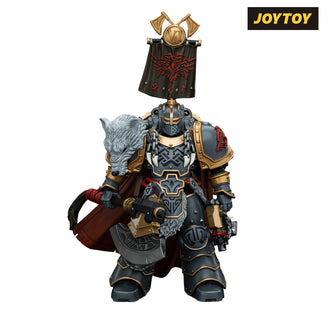 JoyToy Warhammer The Horus Heresy Action Figure - Space Wolves, Legion Praetor with Power Sword & Combat Shield (1/18 Scale)