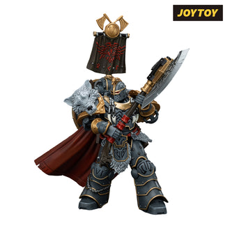 JoyToy Warhammer The Horus Heresy Action Figure - Space Wolves, Legion Praetor with Power Sword & Combat Shield (1/18 Scale)