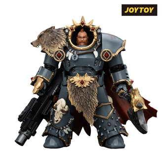 JoyToy Warhammer The Horus Heresy Action Figure - Space Wolves, Hvarl Red-Blade (1/18 Scale)