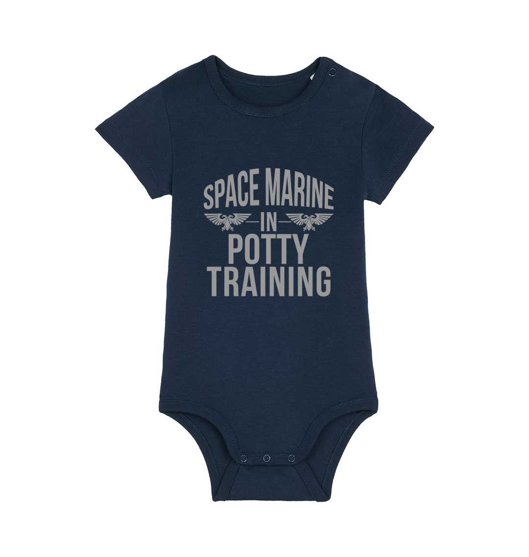 French Navy Printed baby grow