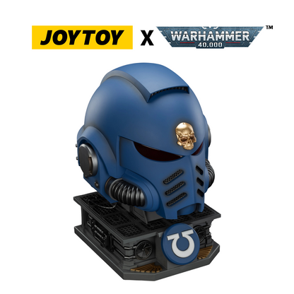 JoyToy Warhammer 40,000: Ultramarines Captain Mk X Helmet and Display Stand (1/1 Scale) Preorder