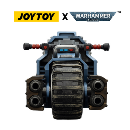 JOYTOY Warhammer 40,000 - Space Wolves, Raider-pattern Combat Bike with twin-linked bolt rifles (1/18 Scale) Preorder