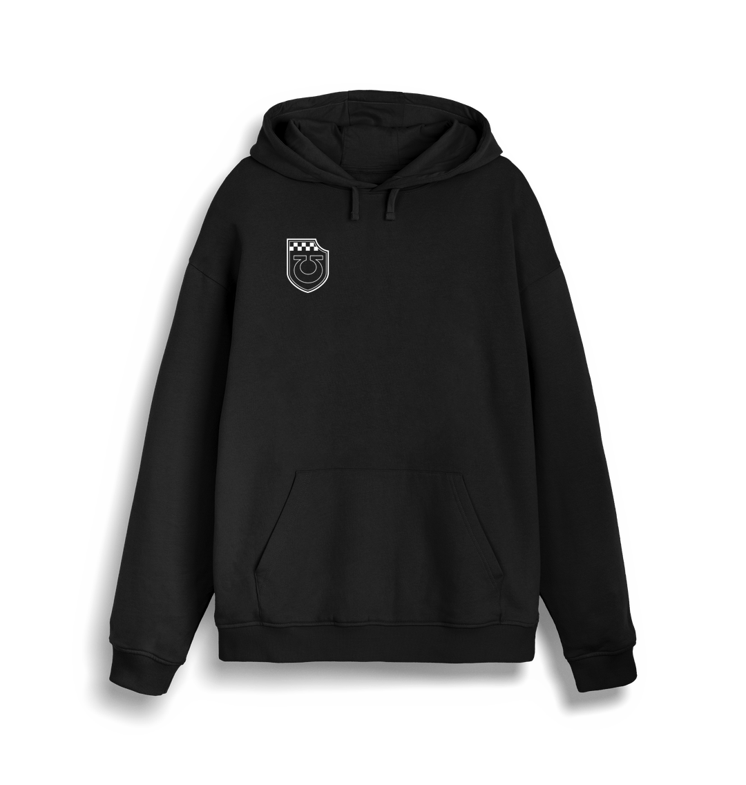 Black Warhammer 40,000: 'STORM SHIELD' Hoodie as featured in Secret Level