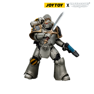 JoyToy Warhammer The Horus Heresy Action Figure - Iron Warriors, Command Squad Chosen with Legion Standard (1/18 Scale) Preorder