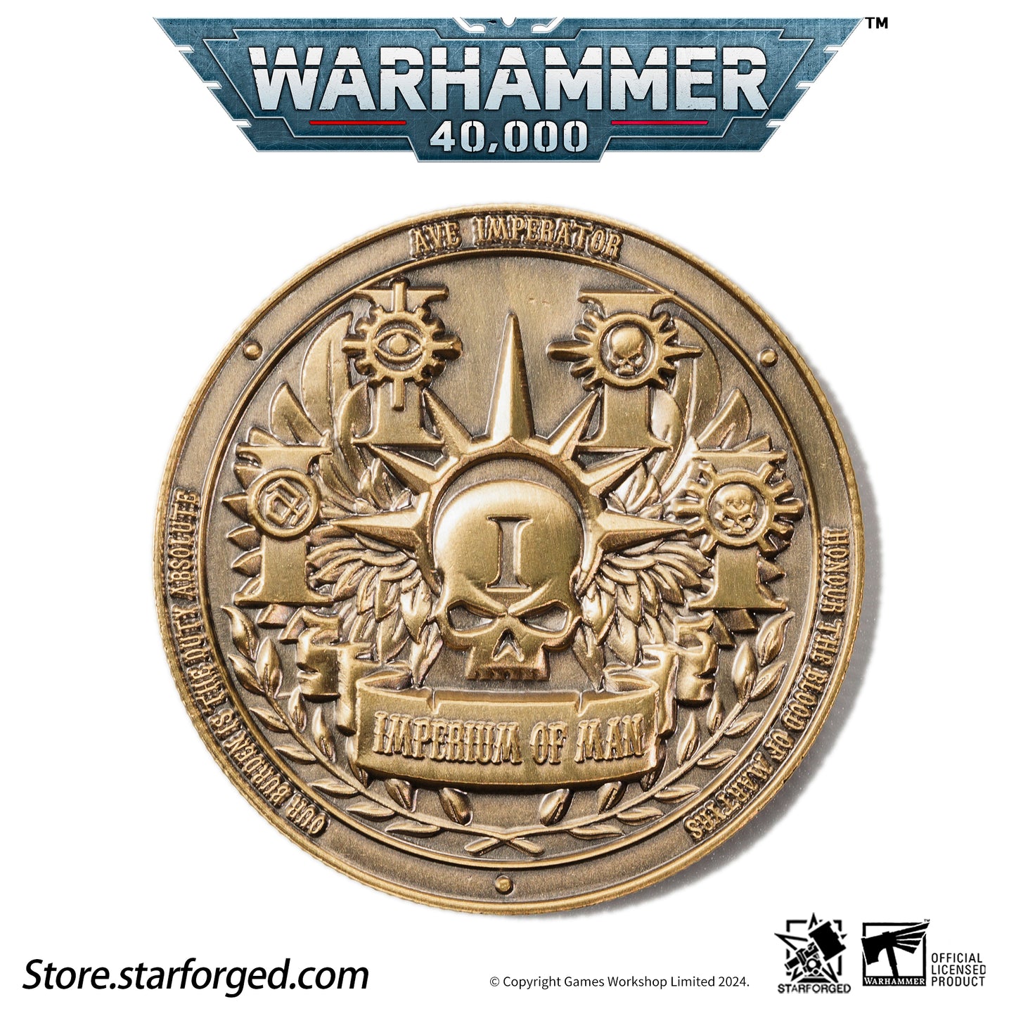 Starforged Warhammer 40,000 Imperium of Man Terra Planetary Commemorative Coin