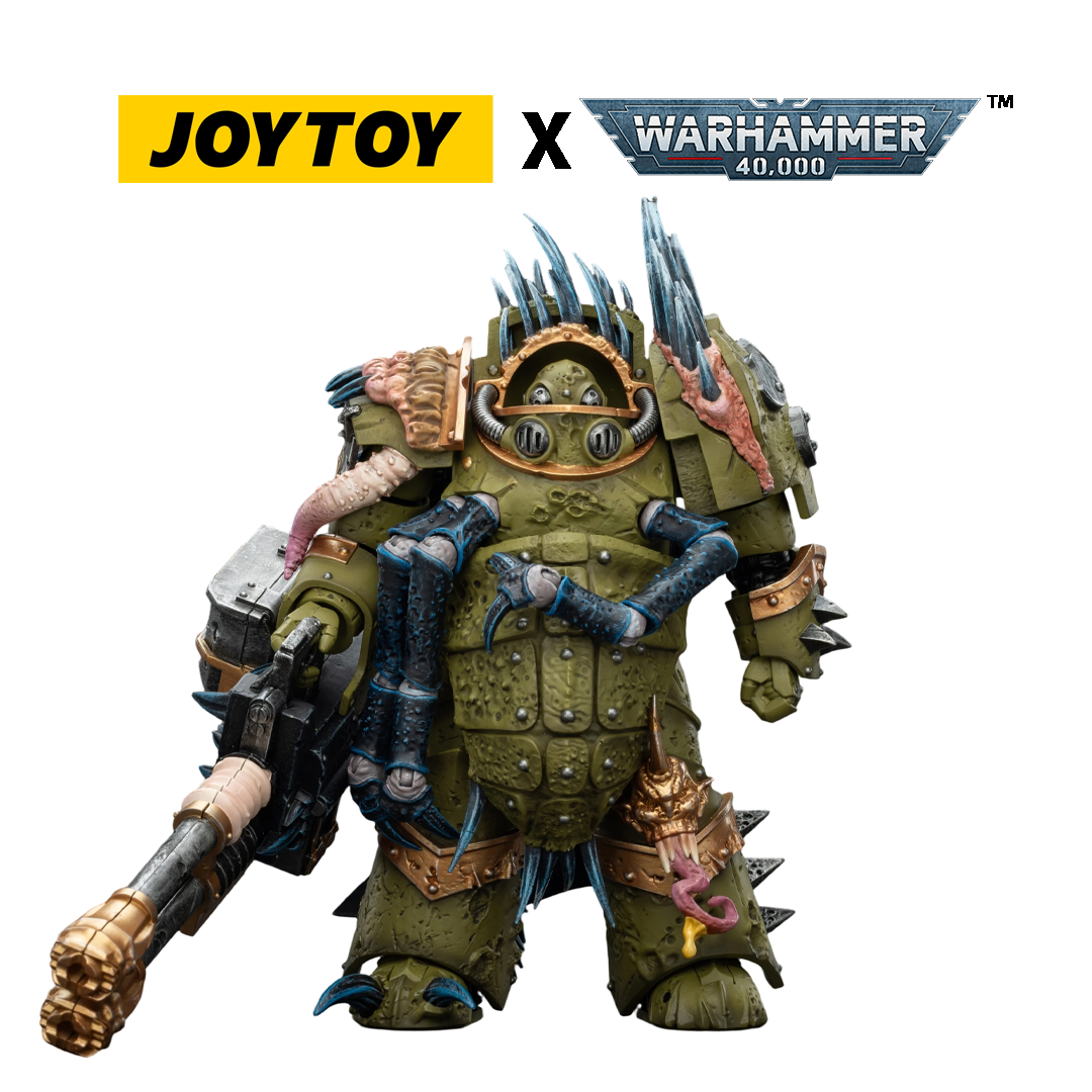 JoyToy Warhammer 40,000 Action Figure - Death Guard, Blightlord Terminator 1 with Reaper Autocannon and Bubotic Blade (1/18 Scale) Preorder