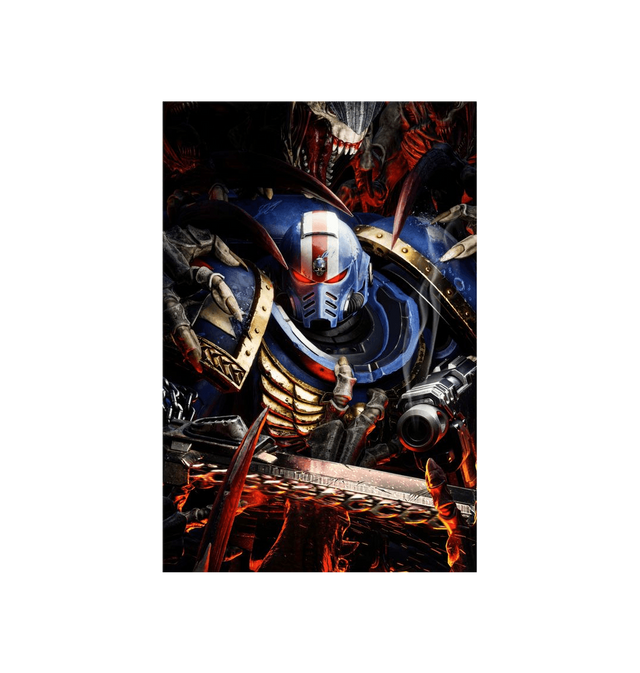 Unframed Warhammer 40,000: Space Marine 2 Lieutenant Titus Poster