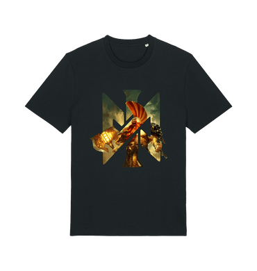 Black Printed T-shirt Front